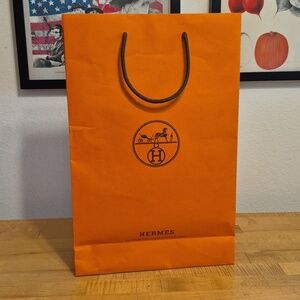 Hermes Large Orange Paper Bag